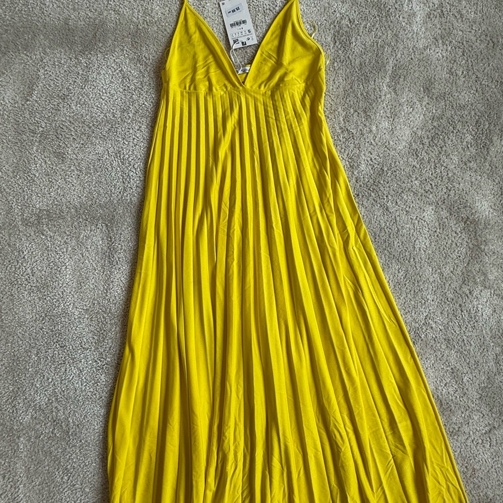 Zara Vibrant Yellow Maxi Dress